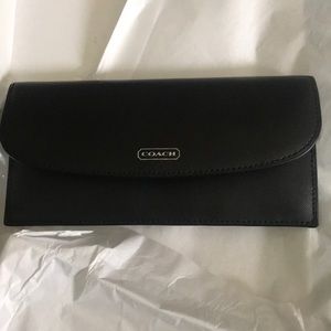 Coach black wallet NEW in package
